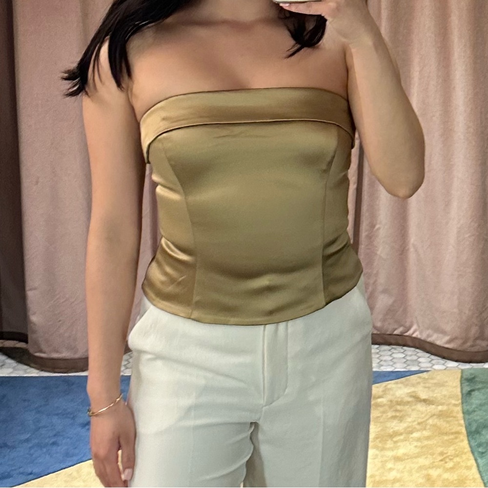 Aritzia ten ten too gold satin 
$105 original